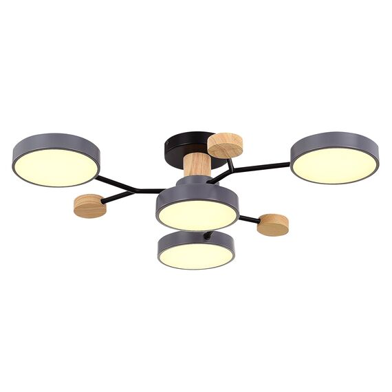 SLE6006-702-04 Светильник потолочный Серый/Серый LED 4*12W 3000K/4500K/6000K FAEMA, изображение 5