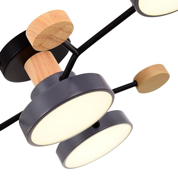 SLE6006-702-04 Светильник потолочный Серый/Серый LED 4*12W 3000K/4500K/6000K FAEMA, изображение 7