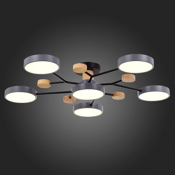 SLE6006-702-06 Светильник потолочный Серый/Серый LED 6*12W 3000K/4500K/6000K FAEMA, изображение 2