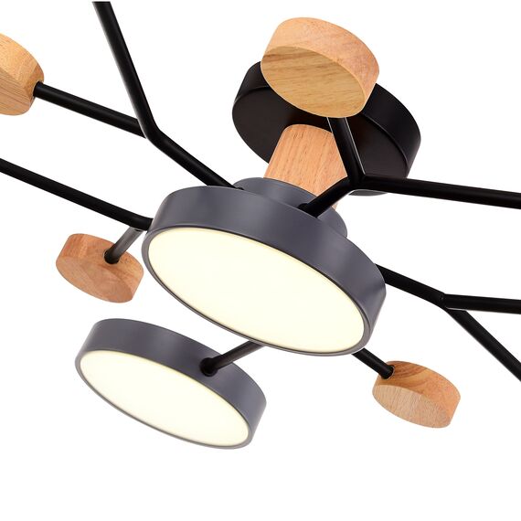 SLE6006-702-06 Светильник потолочный Серый/Серый LED 6*12W 3000K/4500K/6000K FAEMA, изображение 7