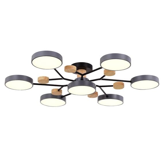 SLE6006-702-07 Светильник потолочный Серый/Серый LED 7*12W 3000K/4500K/6000K FAEMA, изображение 3