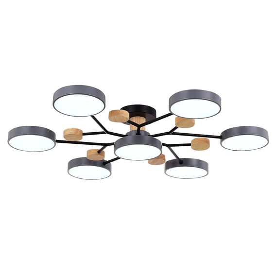 SLE6006-702-07 Светильник потолочный Серый/Серый LED 7*12W 3000K/4500K/6000K FAEMA, изображение 6