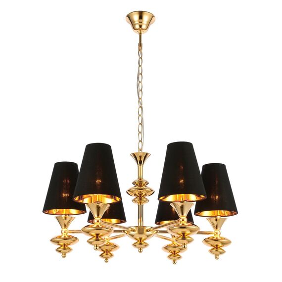 SL1137.203.06 Светильник подвесной Французское золото/Черный E14 6*40W RIONFO, изображение 3