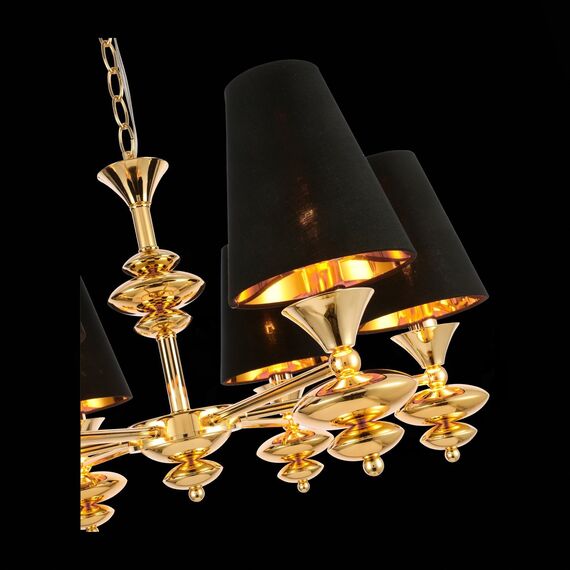 SL1137.203.06 Светильник подвесной Французское золото/Черный E14 6*40W RIONFO, изображение 7