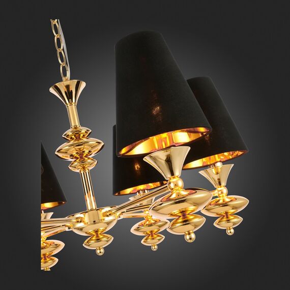 SL1137.203.06 Светильник подвесной Французское золото/Черный E14 6*40W RIONFO, изображение 8