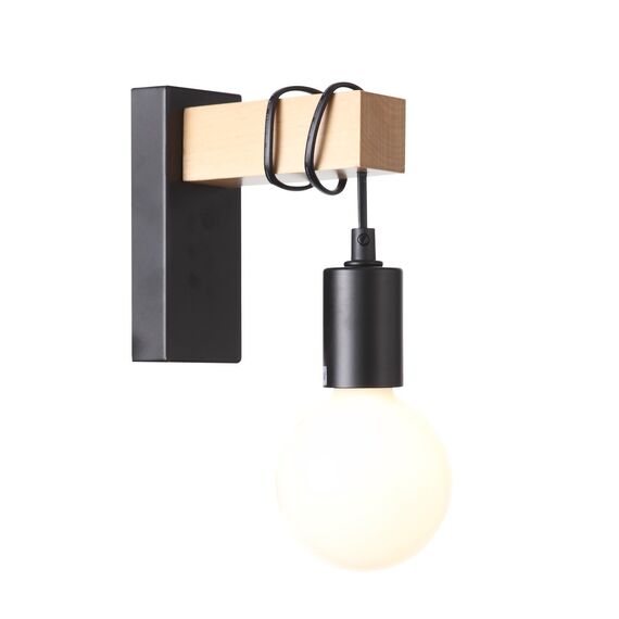 SL1142.401.01 Светильник настенный Черный, Светлое дерево E27 1*60W BAGETTI, изображение 12
