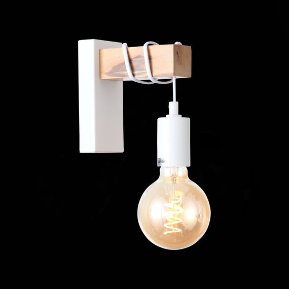 SL1142.501.01 Светильник настенный Белый, Светлое дерево E27 1*60W BAGETTI, изображение 10