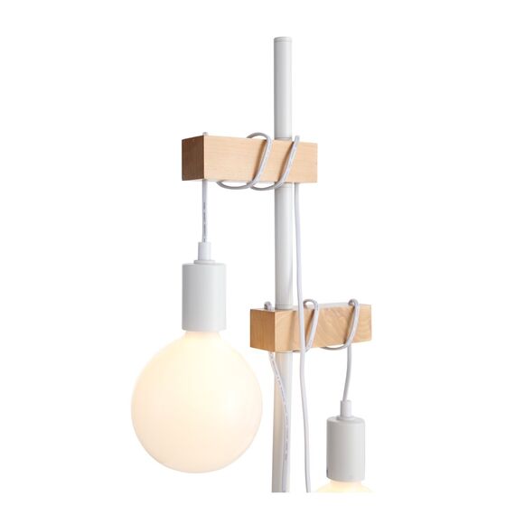 SL1142.505.01 Светильник напольный Белый, Светлое дерево E27 2*60W BAGETTI, изображение 6