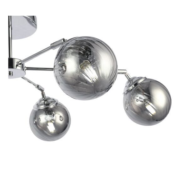 SLE102202-06 Светильник потолочный Хром/Дымчатый E14 6*40W FASIA, изображение 3