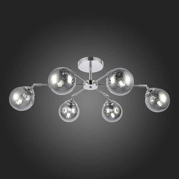 SLE102202-06 Светильник потолочный Хром/Дымчатый E14 6*40W FASIA, изображение 5