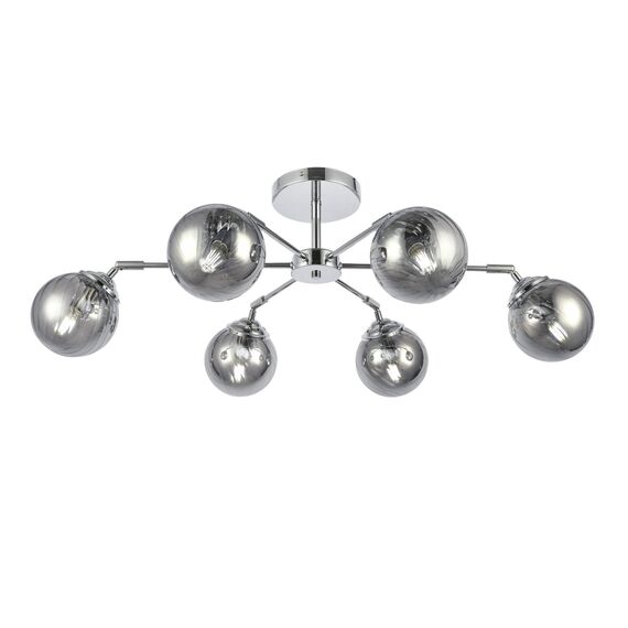 SLE102202-06 Светильник потолочный Хром/Дымчатый E14 6*40W FASIA, изображение 6