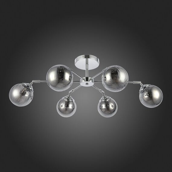 SLE102202-06 Светильник потолочный Хром/Дымчатый E14 6*40W FASIA, изображение 8