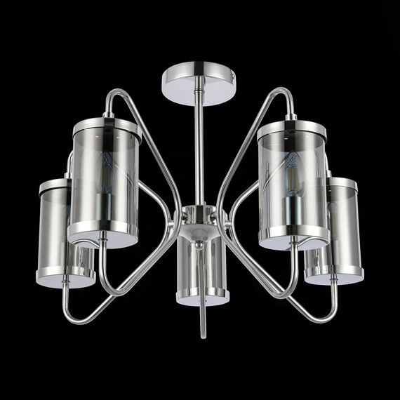 SLE102302-05 Светильник потолочный Хром/Дымчатый E14 5*40W VALIERI, изображение 4