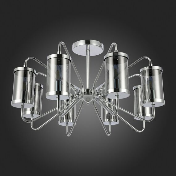 SLE102302-08 Светильник потолочный Хром/Дымчатый E14 8*40W VALIERI, изображение 5