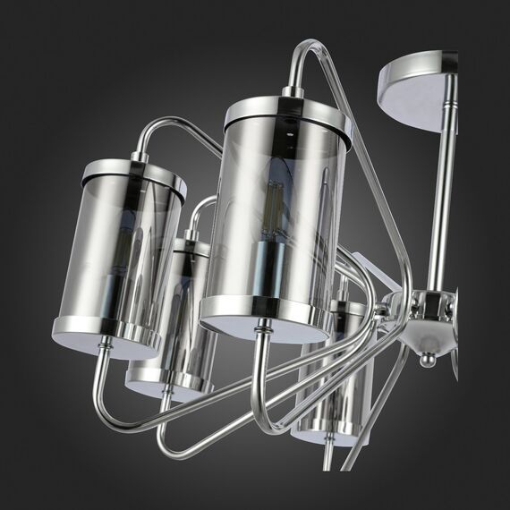 SLE102302-08 Светильник потолочный Хром/Дымчатый E14 8*40W VALIERI, изображение 8