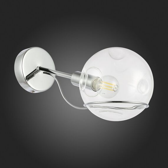 SLE102501-01 Светильник настенный Хром/Прозрачный E14 1*40W BACA, изображение 5