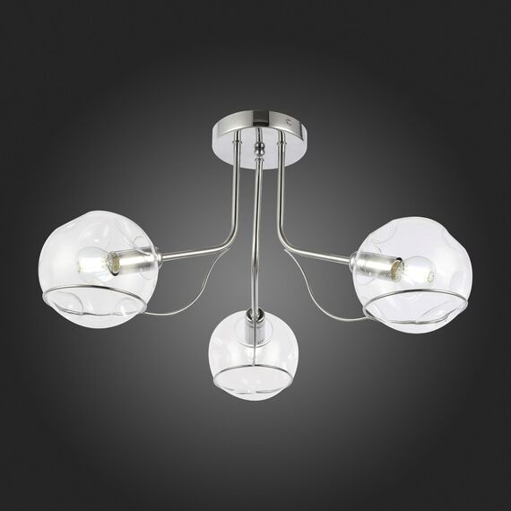 SLE102502-03 Светильник потолочный Хром/Прозрачный E14 3*40W BACA, изображение 2