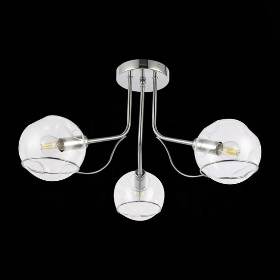 SLE102502-03 Светильник потолочный Хром/Прозрачный E14 3*40W BACA, изображение 4