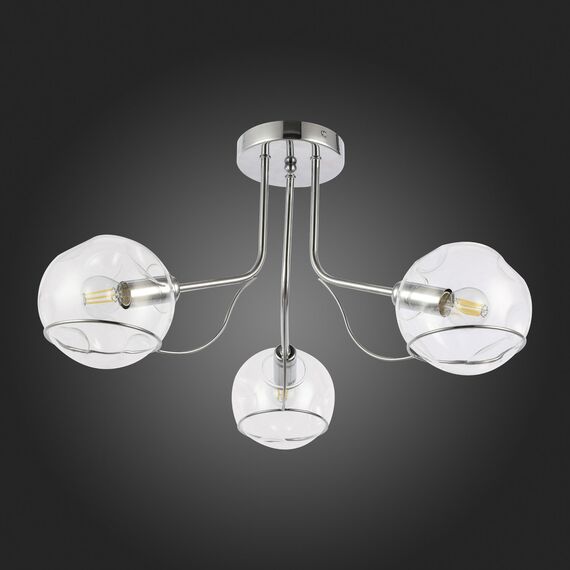 SLE102502-03 Светильник потолочный Хром/Прозрачный E14 3*40W BACA, изображение 5