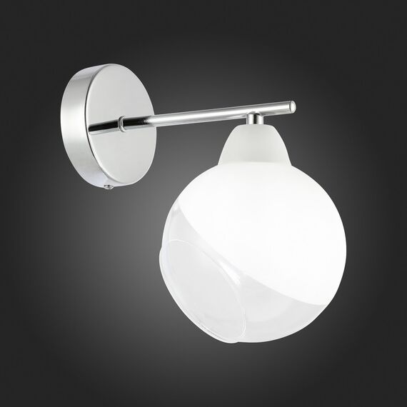 SLE102701-01 Светильник настенный Хром/Прозрачный, Матовый никель E14 1*40W GIORTE, изображение 2