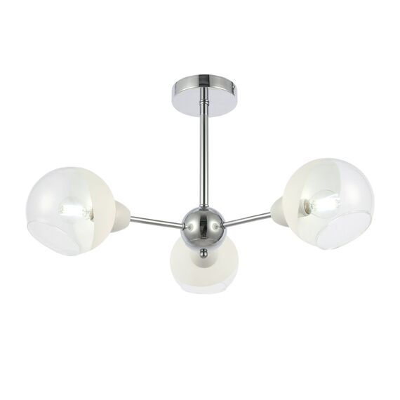 SLE102702-03 Светильник потолочный Хром/Прозрачный, Матовый никель E14 3*40W GIORTE, изображение 3