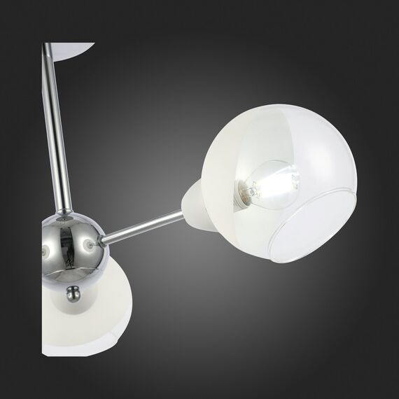 SLE102702-03 Светильник потолочный Хром/Прозрачный, Матовый никель E14 3*40W GIORTE, изображение 8