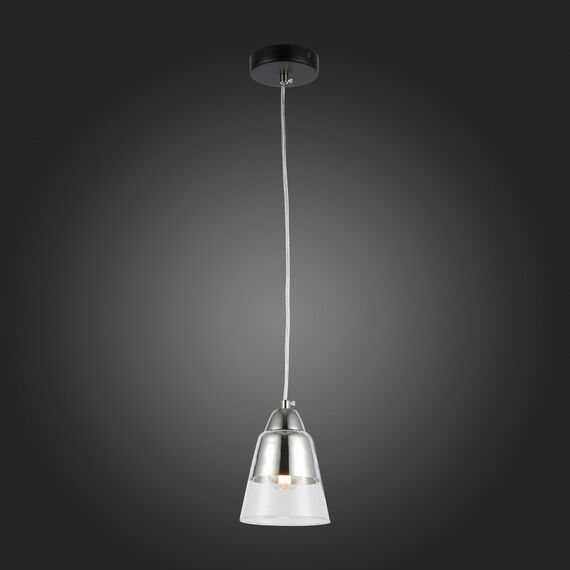 SLE102903-01 Подвес Черный, Хром/Прозрачный E27 1*40W LIRINO, изображение 2