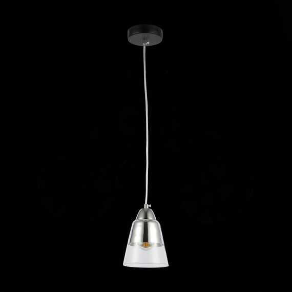 SLE102903-01 Подвес Черный, Хром/Прозрачный E27 1*40W LIRINO, изображение 4