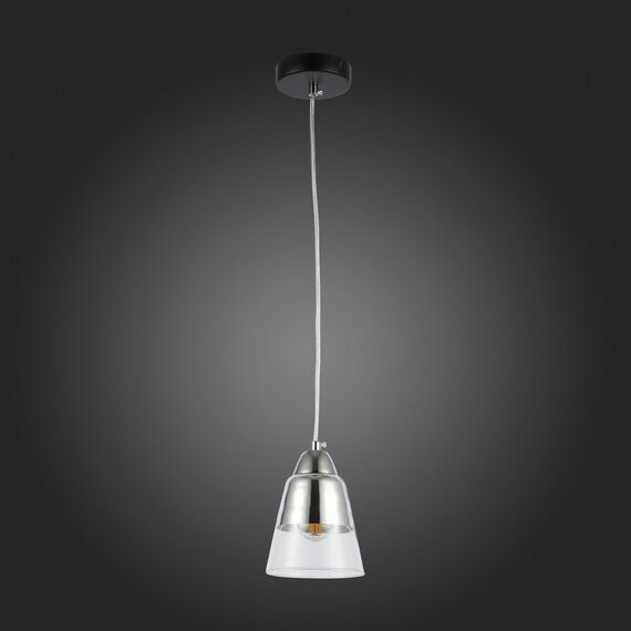 SLE102903-01 Подвес Черный, Хром/Прозрачный E27 1*40W LIRINO, изображение 5