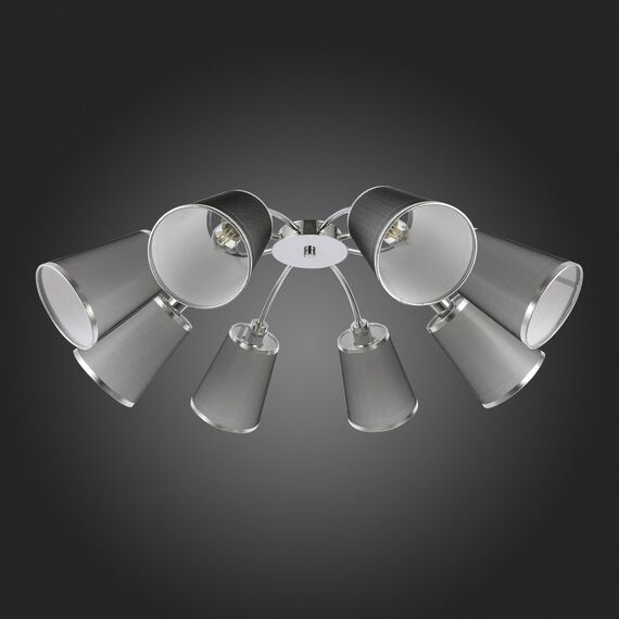 SLE103002-08 Светильник потолочный Хром/Черный E14 8*40W MALEONTE, изображение 5