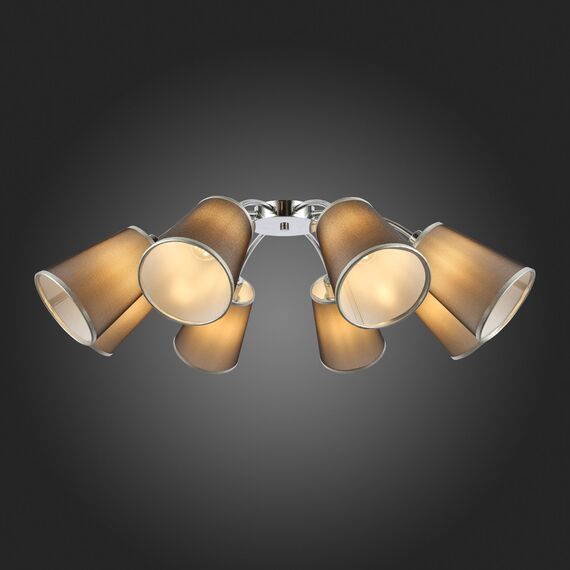 SLE103002-08 Светильник потолочный Хром/Черный E14 8*40W MALEONTE, изображение 11