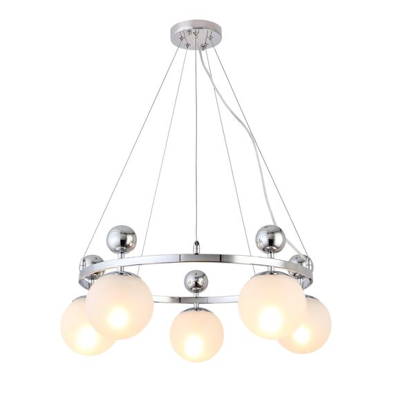 SLE106103-05 Светильник подвесной Хром/Белый E27 5*60W PECHIO, изображение 3