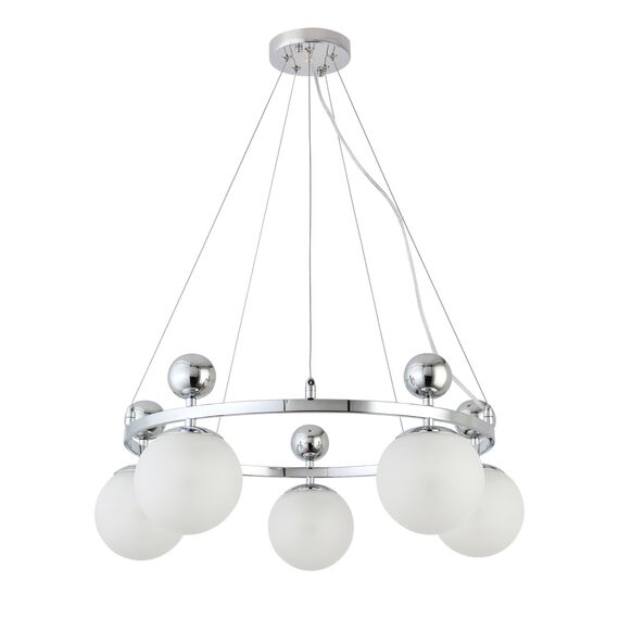 SLE106103-05 Светильник подвесной Хром/Белый E27 5*60W PECHIO, изображение 6