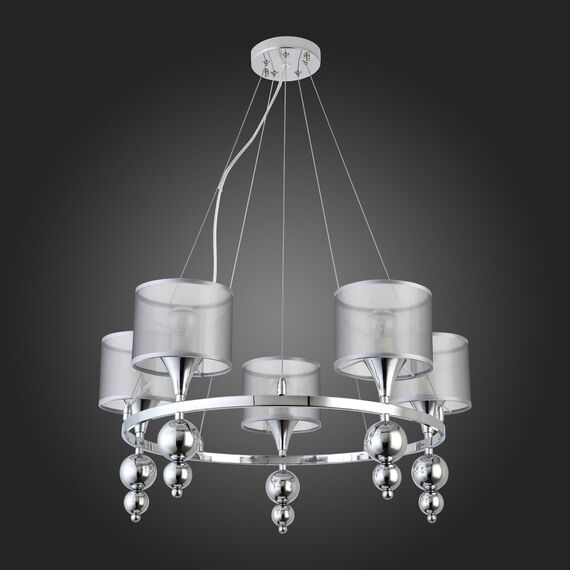 SLE107103-05 Светильник подвесной Хром/Серебристый E14 5*40W PAZIONE, изображение 5