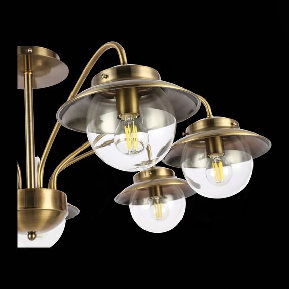 SLE110102-07 Светильник потолочный Античная бронза/Прозрачный E14 7*40W GARONNI, изображение 7