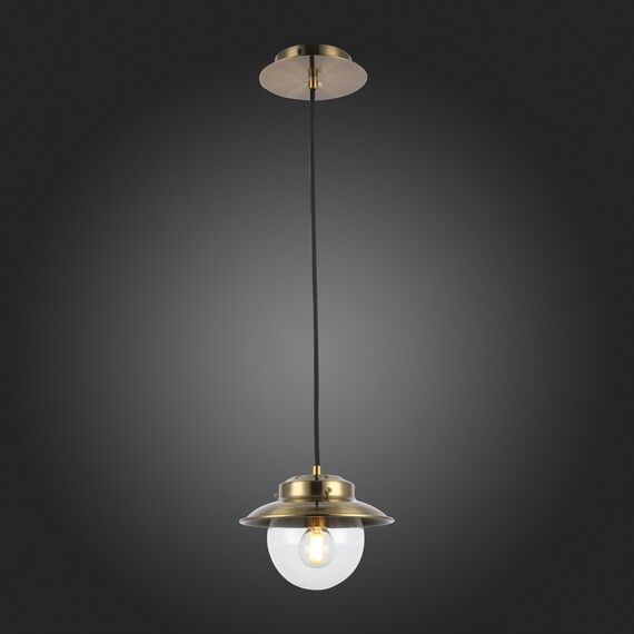 SLE110103-01 Светильник подвесной Античная бронза/Прозрачный E14 1*40W GARONNI, изображение 2