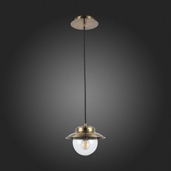 SLE110103-01 Светильник подвесной Античная бронза/Прозрачный E14 1*40W GARONNI, изображение 5