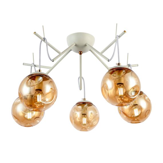 SLE110202-05 Светильник потолочный Белый/Янтарный E14 5*40W CALLETTA, изображение 3