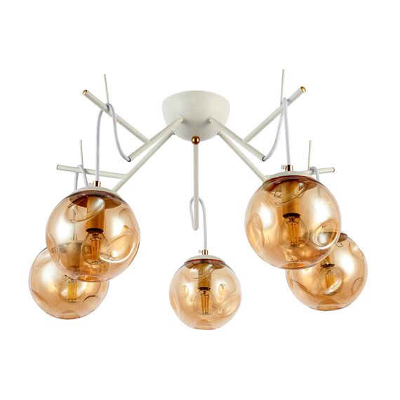 SLE110202-05 Светильник потолочный Белый/Янтарный E14 5*40W CALLETTA, изображение 6