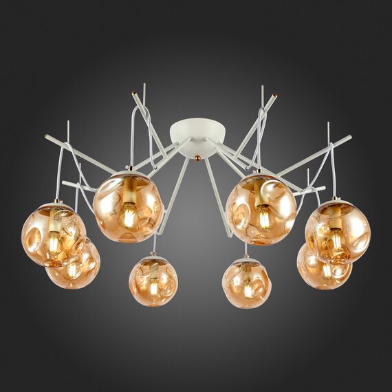 SLE110202-08 Светильник потолочный Белый/Янтарный E14 8*40W CALLETTA, изображение 2