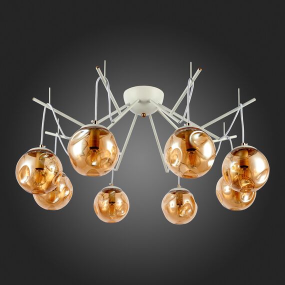 SLE110202-08 Светильник потолочный Белый/Янтарный E14 8*40W CALLETTA, изображение 5