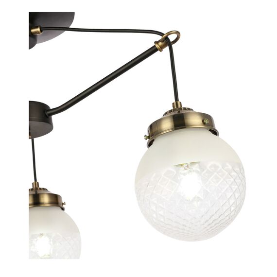 SLE110302-03 Светильник потолочный Черный, Бронза/Прозрачный, Белый E27 3*60W STRICCE, изображение 9