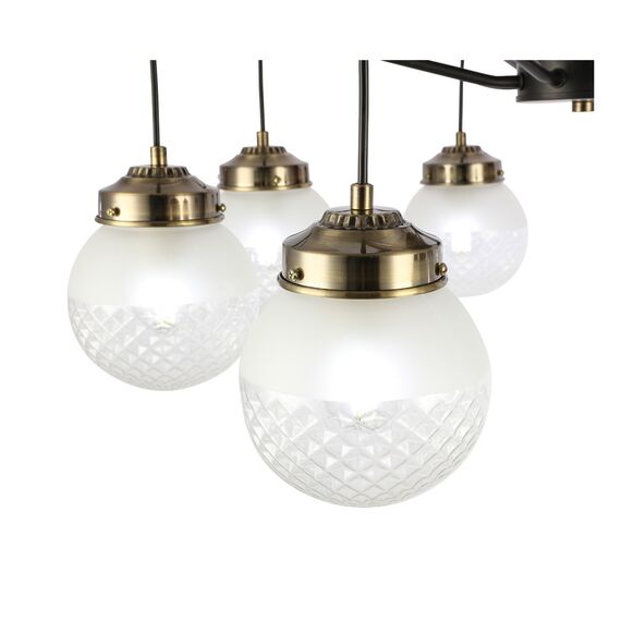 SLE110302-08 Светильник потолочный Черный, Бронза/Прозрачный, Белый E27 8*60W STRICCE, изображение 12