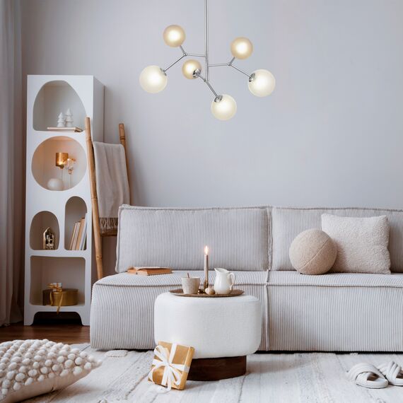 SLE1107-103-04 Светильник подвесной Хром/Белый, Серый G9 LED 4*5W 4000K MALTE, изображение 6