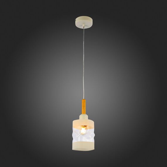 SLE114503-01 Подвес Белый, Светлое дерево/Белый, Прозрачный E27 1*60W ABIRITTO, изображение 2