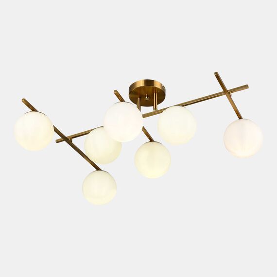 SLE1195-302-07 Светильник потолочный Латунь/Белый E14 7*40W SIERRA, изображение 5