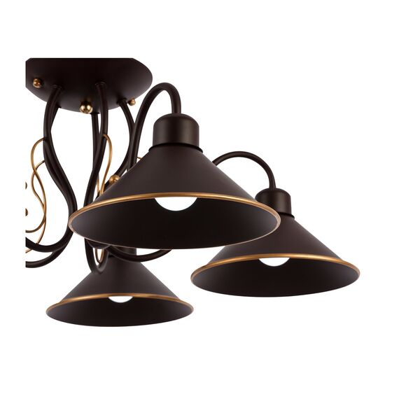 SLE120402-05 Светильник потолочный темно-коричневый/темно-коричневый E27 5*60W CIOLLA, изображение 9