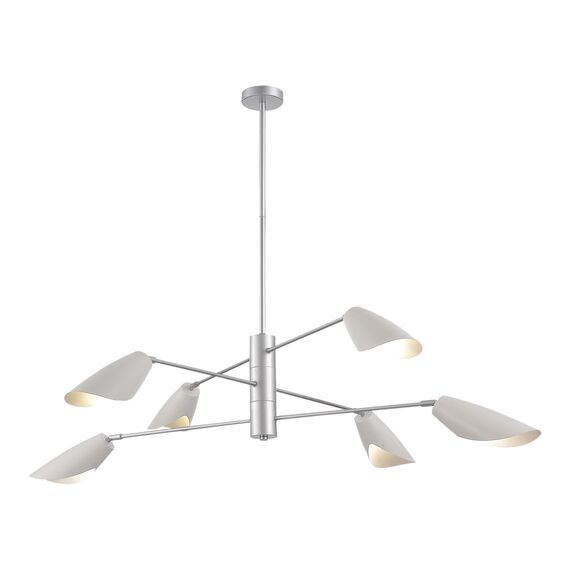 SLE1254-103-06 Светильник подвесной Серебристый/Белый E14 6*60W ALTON, изображение 3