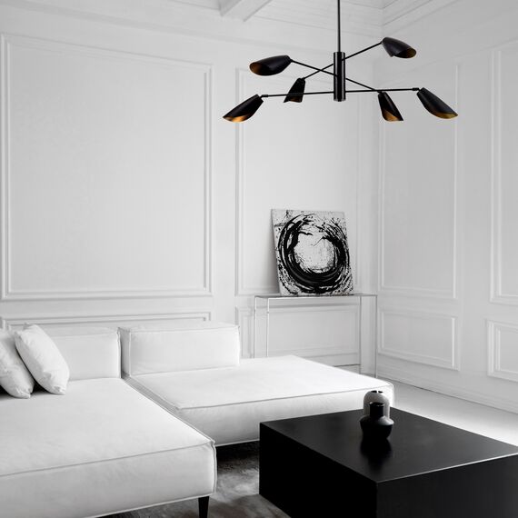 SLE1254-103-06 Светильник подвесной Серебристый/Белый E14 6*60W ALTON, изображение 6