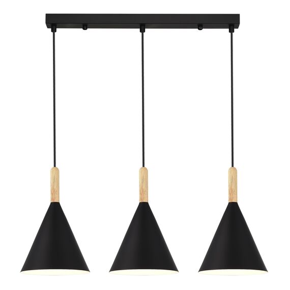 SLE1255-403-03 Светильник подвесной Черный/Черный E27 3*40W ARKET, изображение 4
